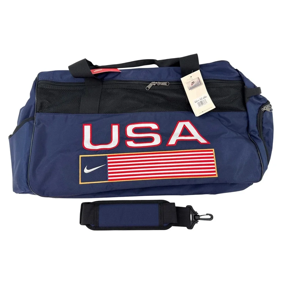 Nike Duffel Bag Unisex MISC Blue Team USA Olympic 562717-410 Sport Travel Bag
